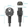 Vention Cable de alimentación ZCKBAC IEC C5 hembra a CEE7 macho 1,8m negro